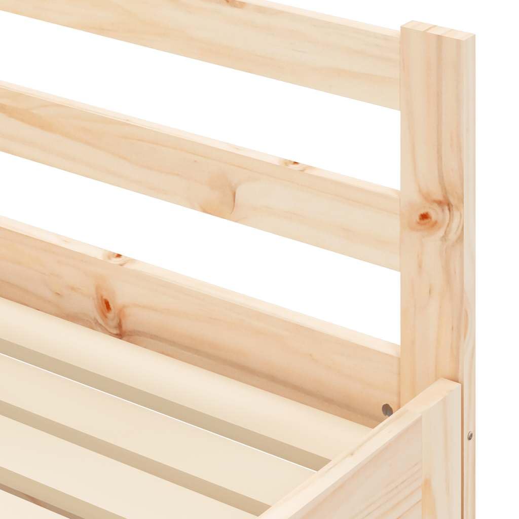 vidaXL Divano Letto con Letto Estraibile 90x200cm Legno Massello Pino