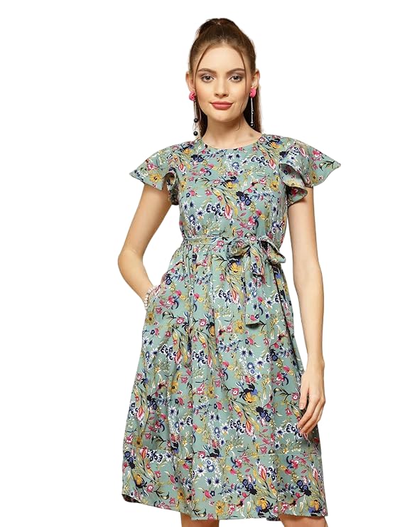 Oomph! Women's Western & Fusion Wear Western Dresses For Women Orange - Md801
