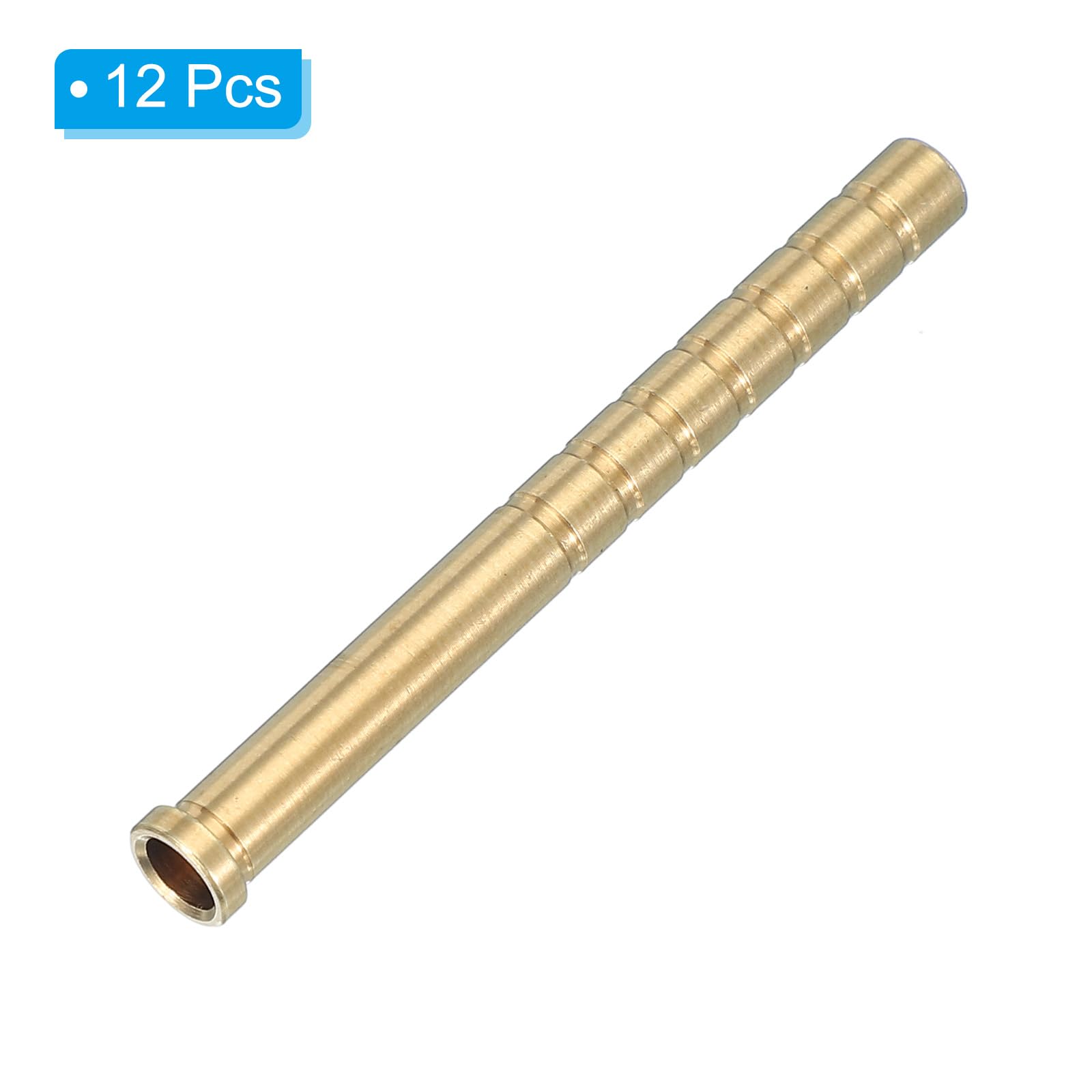 PATIKIL Insert en Laiton pour flèche de tir à l'arc de 200 Grains, 12 Packs d'inserts à vis en cuivre Laiton pour flèches en Carbone de 6,2 mm / 0,244 Pouce