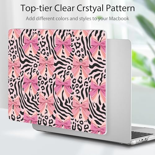 Image of Tuiklol for MacBook Air 13 inch Case M5 2026 M4 2025 M3 2024 M2 2022 Release Model A3449 A3240 A3113 A2681,Plastic Hard Shell Cover for MacBook Air 13.6 with Touch ID, Grid Bow