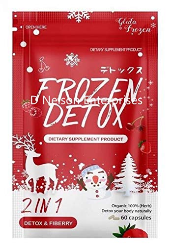 Frozen Detox 2 in 1 Detox & Fiberry Slimming, Organic Herbs for Weight Loss - 60 Capsules
