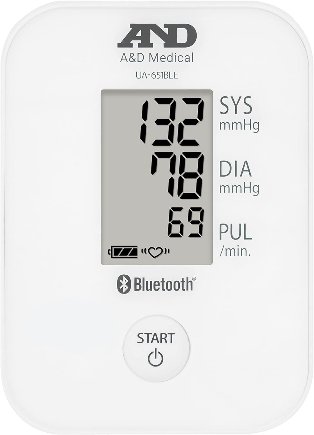 A&D Medical UA-651BLEISO Pressione sanguigna del braccio superiore con Bluetooth + A&D Medical UP-200 Pulsossimetro, Monitor dell'Ossigeno nel Sangue Approvato CE