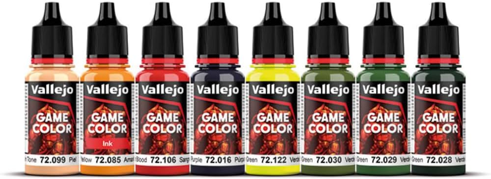 Vallejo - Orcs & Goblins Acrylic Paint Set | Game Color | Fantasy Color Series Miniature Model Kit for a High Pigment Matte Finish | 8 Bottles x 18 ml. (0.60 fl.oz)