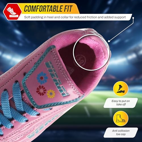 Vizari Blossom FG Soccer Shoe for Toddler/Little Kid | Synthetic Leather, Machine Washable, Unique Graphics, Comfortable Design, Durable Rubber Outsole (Toddler/Little Kid)4
