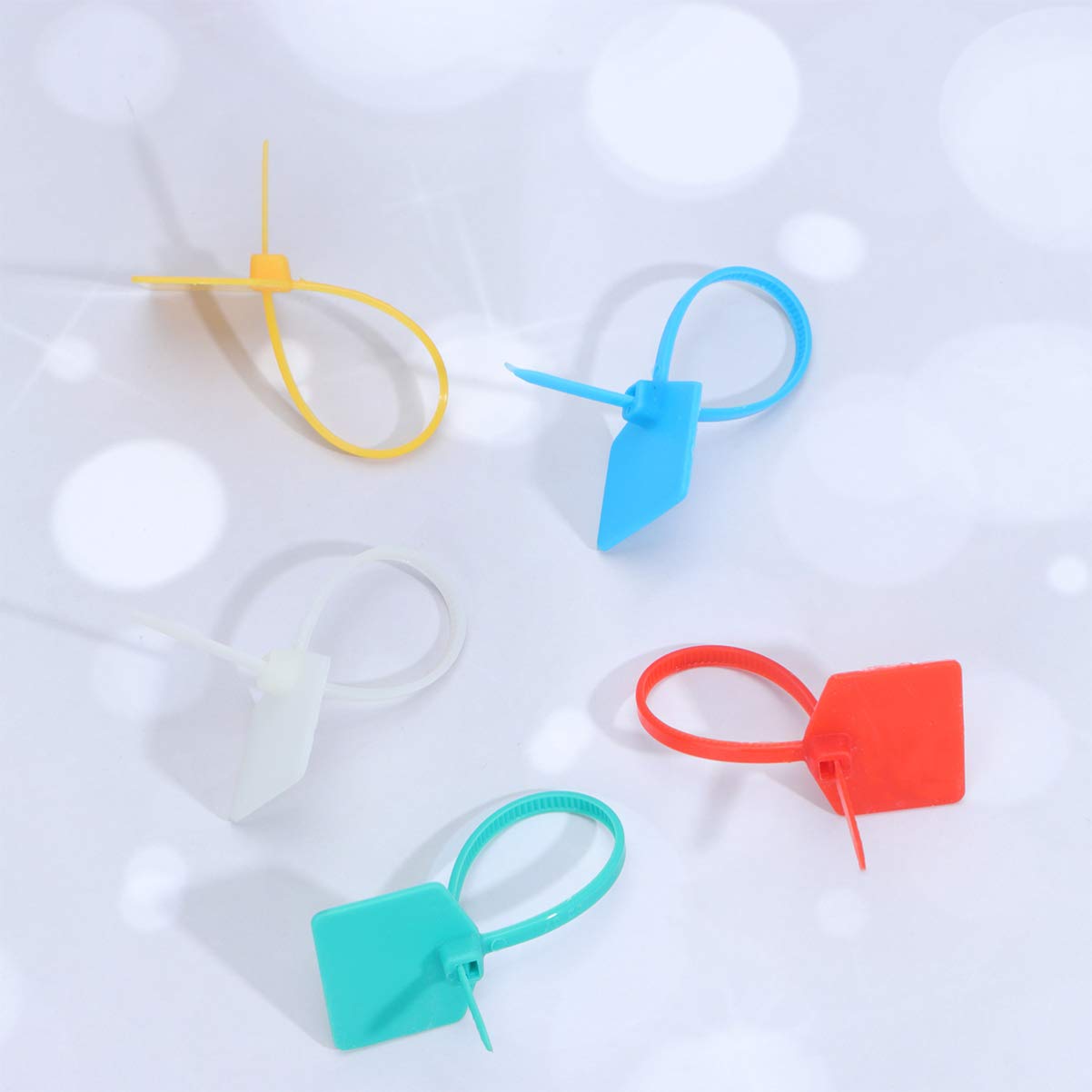 HOMSFOU 300pezzi Nylon Self-locking Cable Tie Etichette Per Per Elettricisti e Casa Casuale