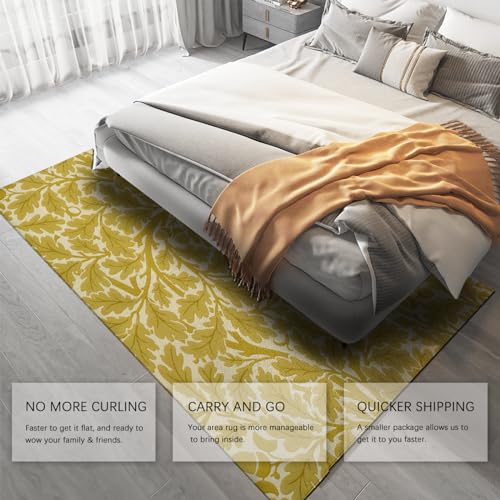 Tapis botaniques Morris style boho lavable en machine dimensions 120x170 - 5