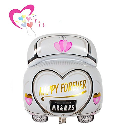 Preisvergleich Produktbild Ximkee, Folienballon, 61 cm, Aufschrift: Happy Forever, als Geschenk / Spielzeug für Kinder oder als Dekoration für Hochzeit / Party