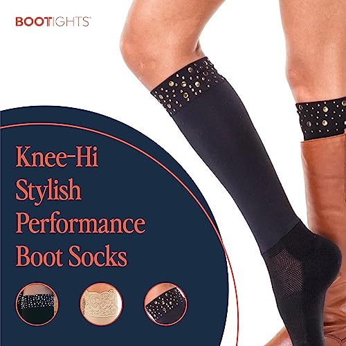 Knee-Hi Performance Boot Socks with Spandex Compression - Cushioning - Moisture-Wicking - Mesh Zone Ventilation2