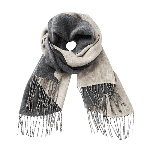 CALVIN & OLIVIA Women's Fall Winter Scarf Thick Classic Plaid Scarf Wrap Warmth Soft Oversized Cashmere Feel Scarves2
