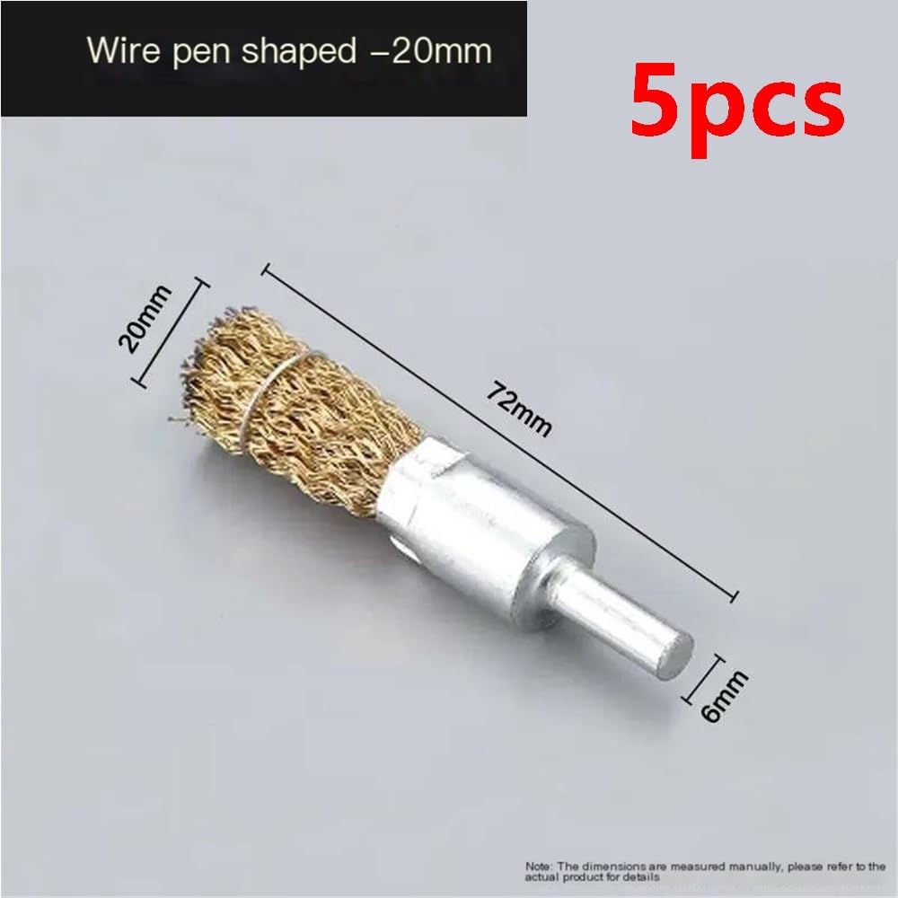 Szczotki druciane Głowica polerska Miska Płaski zestaw typu T Pen 10-100mm(20mm)