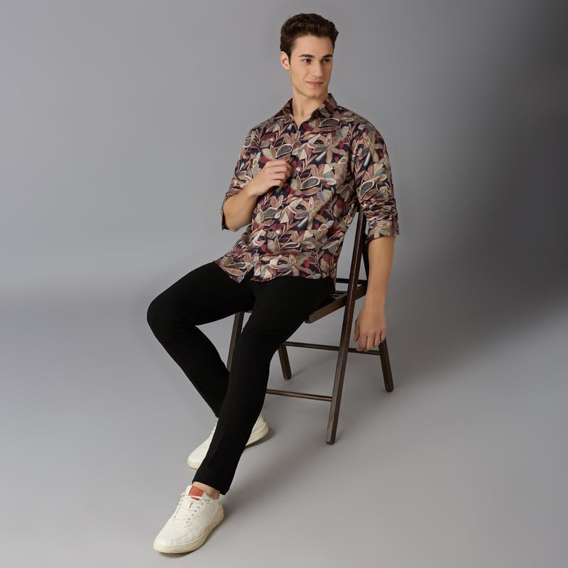 Image of MARK & ALBERT Men's Slim Fit Cotton Formal Shirt