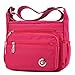 Produktbild Lässige Umhängetasche für Damen, wasserdicht, aus Nylon, Messenger-Tasche, Pink - rose - Größe: Small