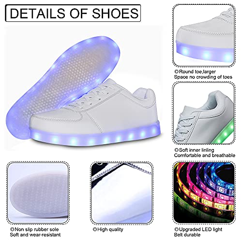 Image of YuanRoad Unisex LED Light Up Shoes with USB Charging Glowing Luminous LED Sneakers