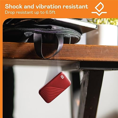 WD My Passport SSD, 2TB Portable External SSD, read speeds up to 1050 MB/s, write speeds up to 1000MB/s, Portable SSD, Works with PC, Xbox and Playstation, Red - Image 10