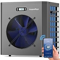 Varpoolfaye 5KW Elektrische Pool Wärmepumpe Für Aufstellpool Poolheizung Wärmepumpe Schwimmbad Bis 20.000 l 20 m³ Wifi Steuerung 220v 240v 50Hz