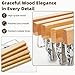 HOUSE DAY Premium Wooden Pants Hangers 25 Pack, Solid Lotus Wood Skirt Hangers with 2-Adjustable Clips, Heavy Duty & Anti Slip Wood Bottom Hanger for Slacks, Jeans, Trousers, Shorts (Natural)