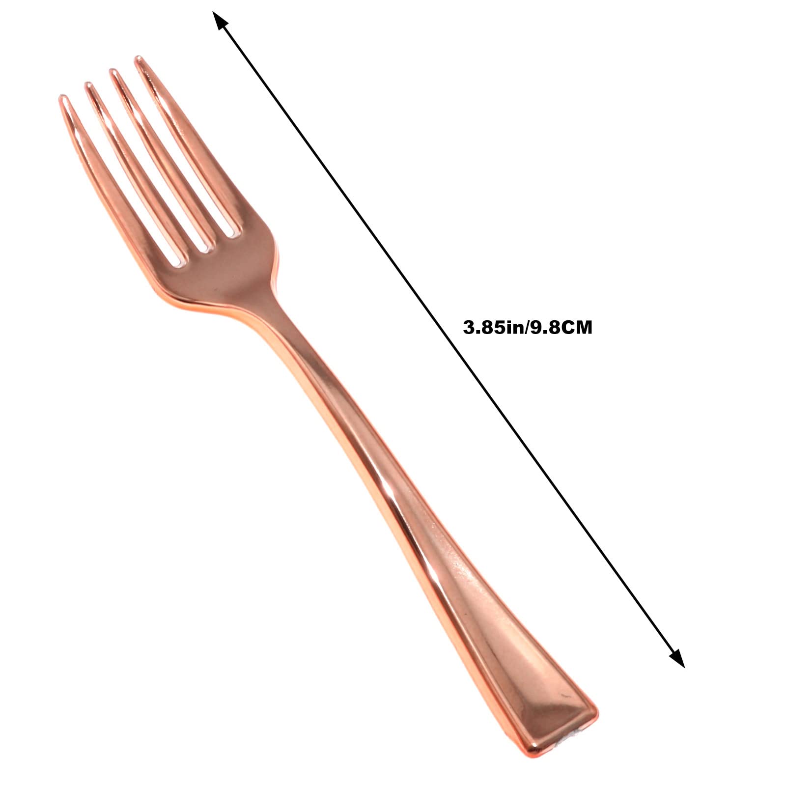 Rose Gold Mini Forks - 24 Pack for Parties & Desserts -4 Rose Gold Mini Forks - 24 Pack for Parties & Desserts -4