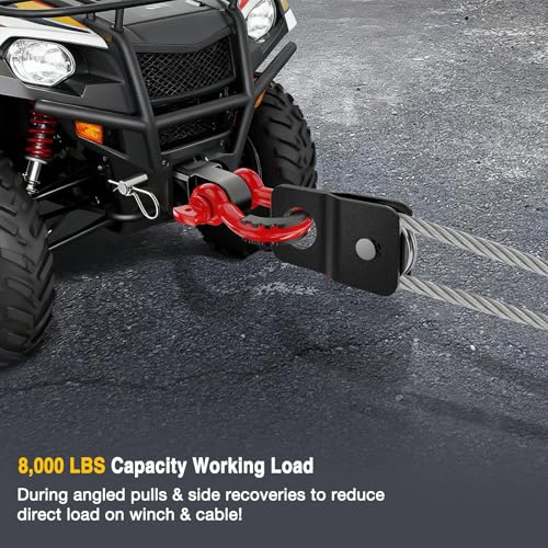 Image of Nilight 4 Ton Winch Snatch Block Towing Pulley Blocks 8000 LBS Capacity, Heavy Duty Offroad Recovery Accessory for Synthetic Rope & Steel Cable Universal ATV UTV