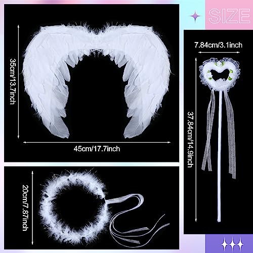 Disfraz Ángel para Niñas con Alas, Diadema y Varita miniatura 6