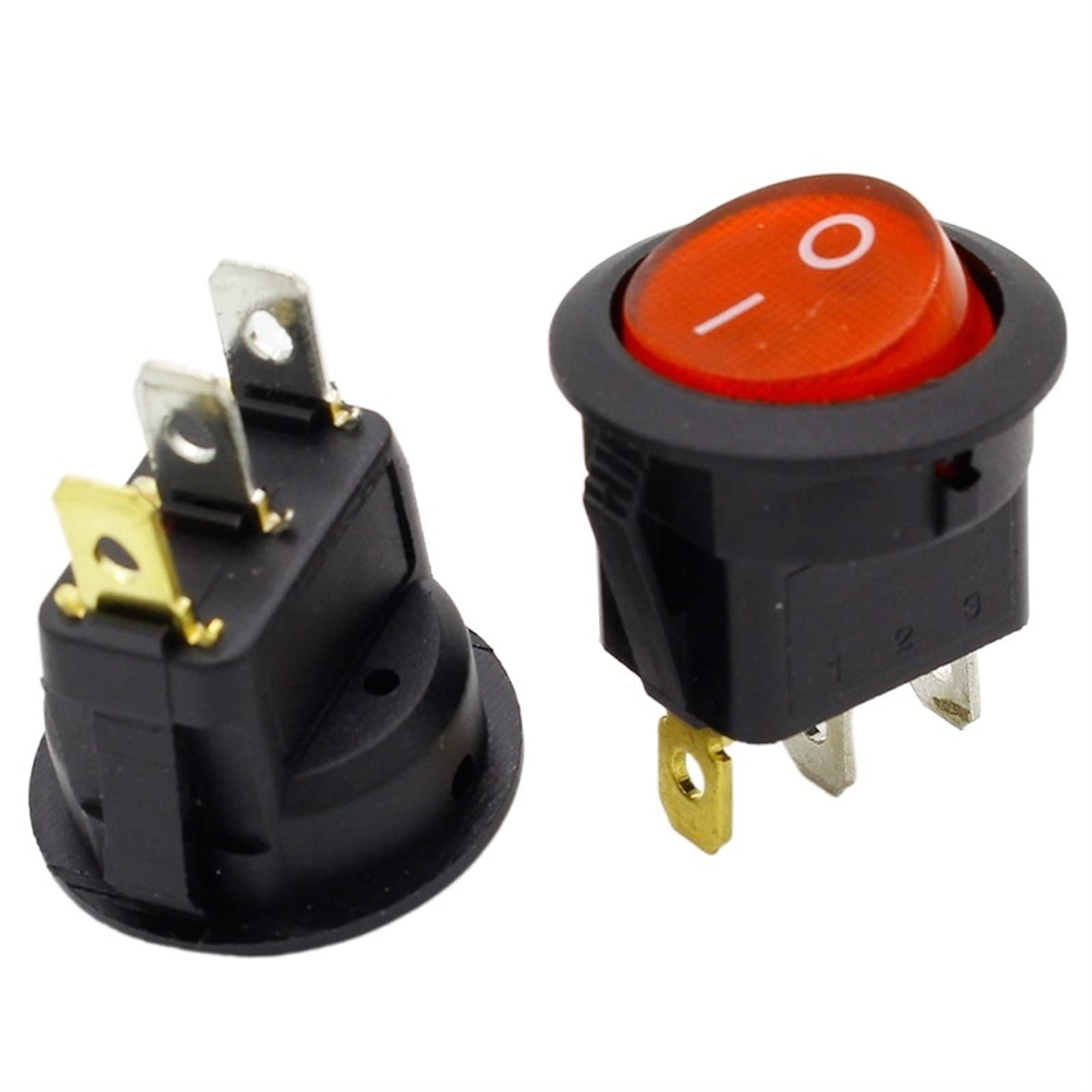 5pz AC 12A/125V ,6A/12A 250V SPST 3P 2 Posizione I/O LUCE - Foto 13