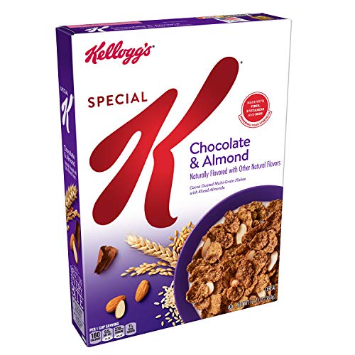 (Discontinued Version) Kellogg's Special K, Breakfast Cereal, Chocolate and Almond, Low Fat, 12.7oz Box