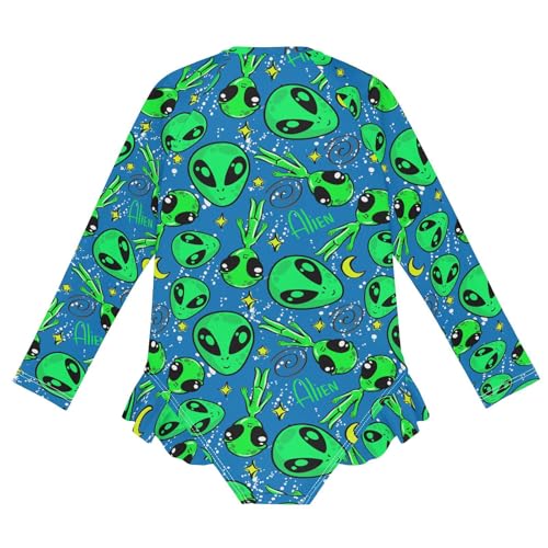 Girls One Piece Swimsuits UPF 50+ Quick Dry Long Sleeve Rash Guard Bathing Suits with Zipper Swimwear 3-12 Yeays2