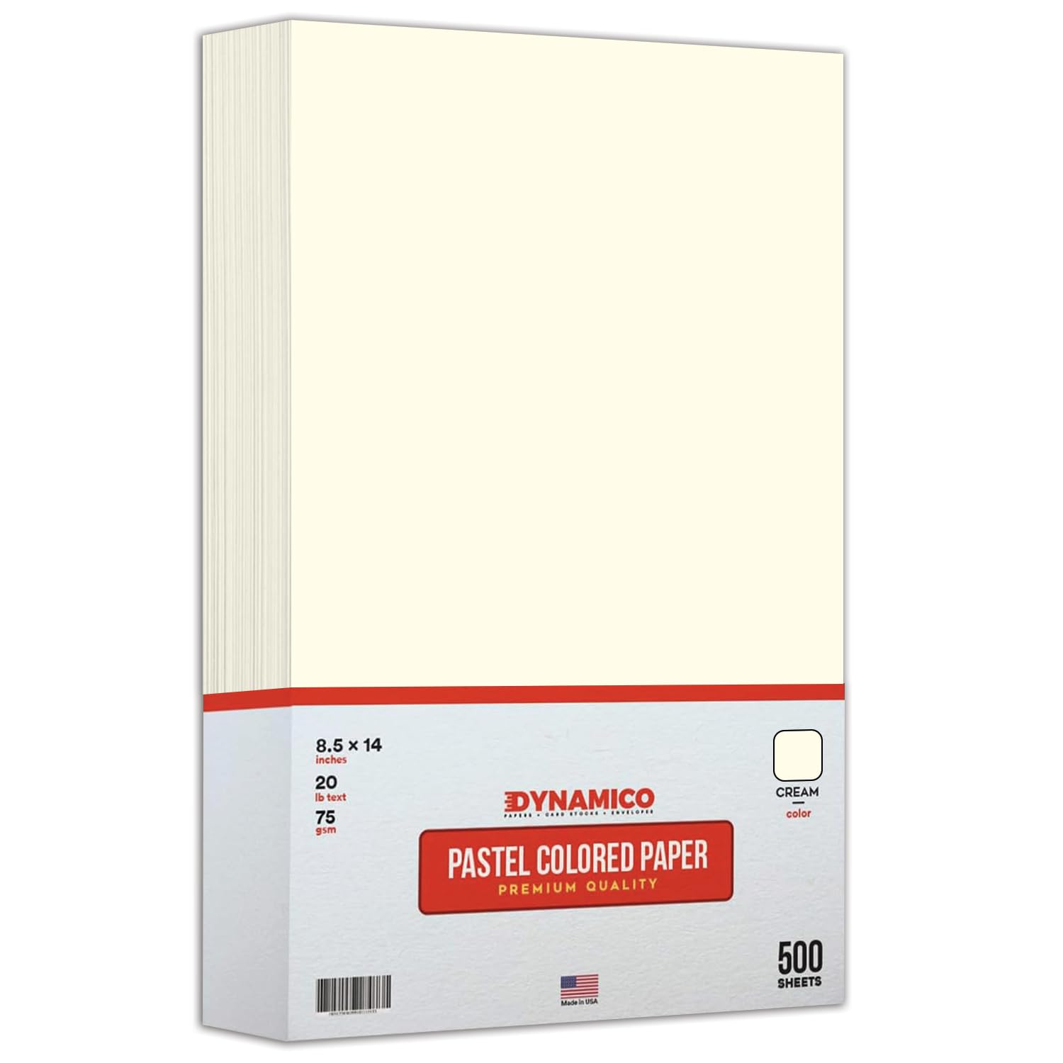 Cream 8.5 x 14" Legal Size Pastel Light Color Paper | 1 Ream of 500 Sheets
