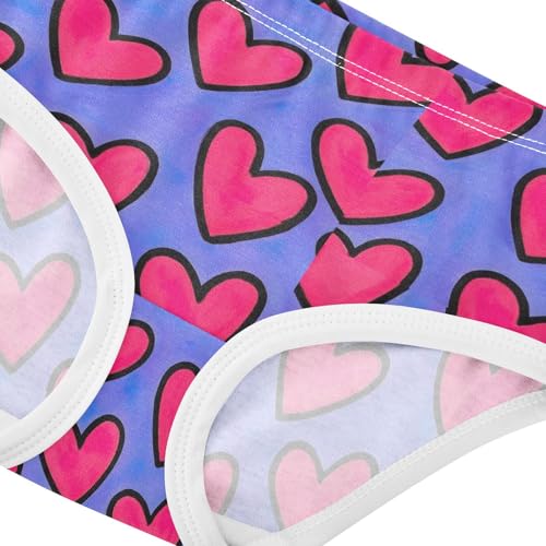 Joisal Cotton Toddler Underwear Floral Cute Pink Hearts Purple Little Girl Panties Animals Kids Undies Briefs 2t4