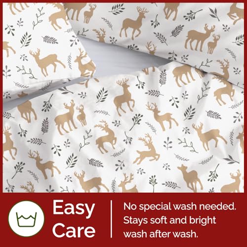 Image of CGK Unlimited Christmas Duvet Cover King Size - 104 x 90, Reindeer