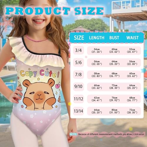 Image of Yzaoxia Girls One Piece Swimsuits Bathing Suit for Kids Swimwear 3-14Y
