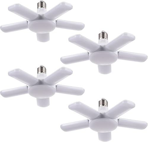 Paquete de 4 luces LED de garaje equivalentes a 300 W, 4500 lm 6500 K, luz de garaje LED, luz de taller para taller, banco de trabajo, granero,