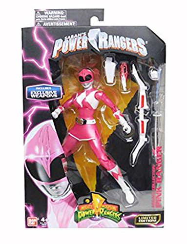 Mighty Morphin Power Rangers Legacy Collection Limited Edition 6.5 Inch Pink Ranger with Metallic Finish and Exclusive Weapons