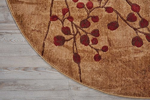 Nourisonsomersetrusticlatte79xroundarearugeasycleaningnonsheddingbedroomlivingroomdiningroomkitchen8round  Urban Country Home Decor Nourison somerset rustic latte 79 x round area rug easy cleaning non shedding bed room living room dining room kitchen 8 round  urban country home decor