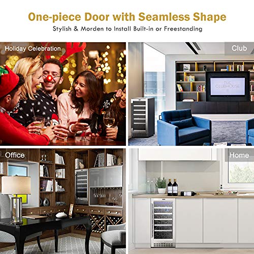 Colzer Classic 15 Inch Wine Cooler Refrigerators, 30 Bottle Fast