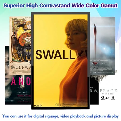 Image of 43 inch Capacitive Multi-Touch Screen Industrial Monitor, Built-in Speakers, USB, VGA, DVI & HD-MI Ports,16:9 Display and 1920 x 1080P, Digital Signage Displays Player for Advertising