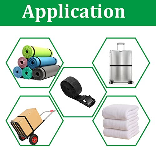 Seamaka 4 Pcs 3.93Ft Reusable Lashing Straps With Buckles (Antirust Alloy),Adjustable Cam Buckle Tie Down Cinch Strap(1" X 47.2") O-017-1.2 #TOP6