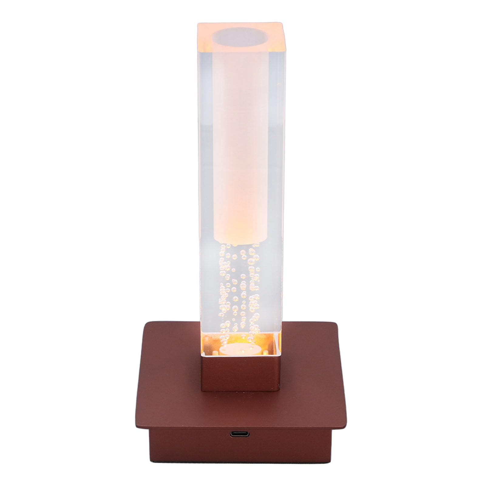 Lámpara de Mesa Inalámbrica LED, Control Táctil Recargable, IP54, Resistente Al Agua, Atenuación Continua, Luz Decorativa de Escritorio para el Hogar y Al Aire Libre (BROWN) (BROWN)