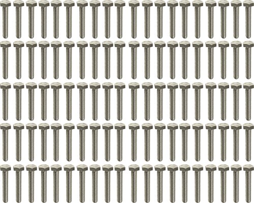M10 x 40mm Hex Set Screw Hexagon Head Bolt - 100 Pack
