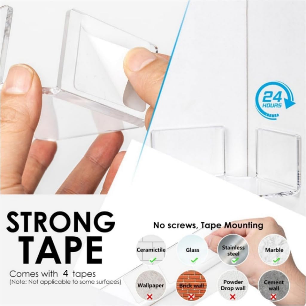 Wall Mounted Corner Shelf For Home Offices With Invisible Effect And High Load Capacity