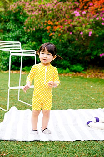 Image of VAENAIT BABY Girls One-Piece Swimsuit, UPF 50+ Long Sleeve Rash Guard, Ruffle Swimwear Infant & Toddler for 0-2 Years