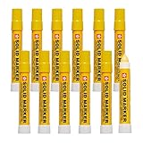 SAKURA Solid Paint Markers with Twist Up Tip - Low Temperature Permanent Marker Pens - Window, Wood, & Glass Marker - Yellow Paint - 12 Pack