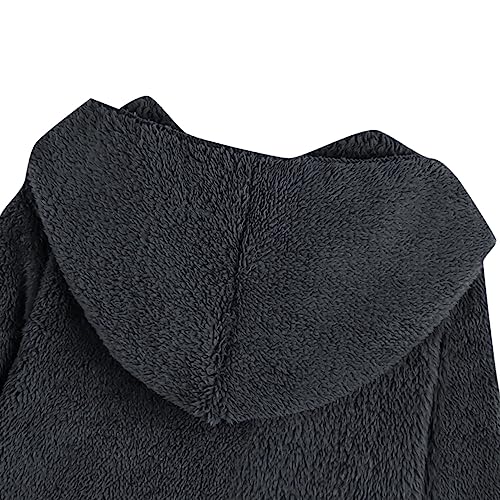 Image of Hopscotch Girls Polyester- Blend Solid Full-Sleeve Long Coat in Gray Color