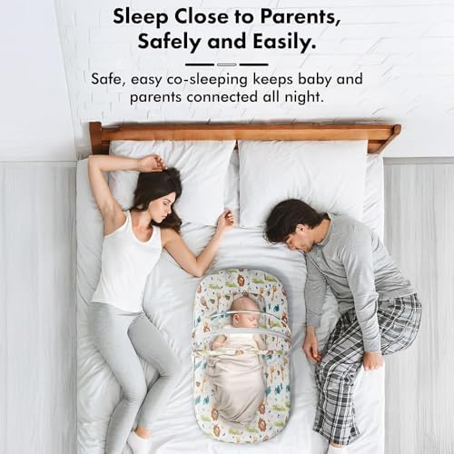 Image of StarAndDaisy 3-in-1 Baby Nest with Mosquito Net, Soft Baby Bedding Set and Sleeping Mattress, Portable Travel Bed, Comfortable Baby Lounger for Newborn Boys and Girls