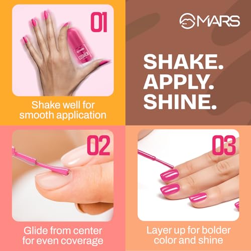 Image of MARS Cosmic Hues Nail Paint (10.0 ml) (10-MOONBEAM) | Intense Color | Ultra-Glossy Shine | Long-Lasting & Chip-Resistant | Non-Sticky | Quick-Drying Formula