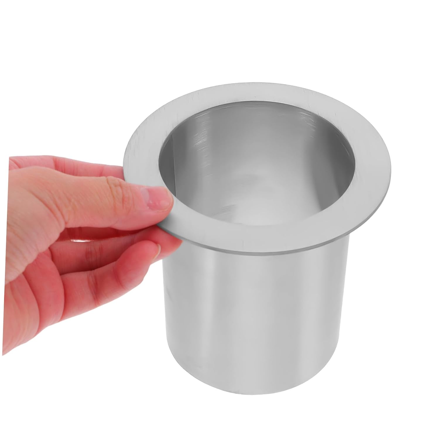 Stainless Steel Round Trash Grommet for Countertop Waste Chutes Embedded Design for Easy Cleaning Modern Aesthetic Waste Container Grommets for Kitchen Use