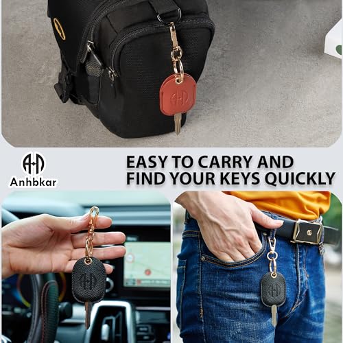 Image of Leather Keys Sleeve for Broken Car Key Loop Replacement - Cute Keychain Cover - Protector, Holder for Men & Women