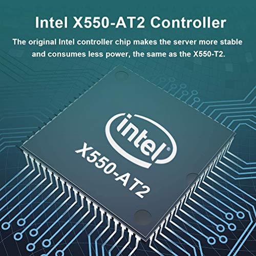 10Gb PCI-E Network Card X550-2T, Dual RJ45 Copper Port CNA for PC with Low Bracket, 10G PCI Express NIC Support Windows Server