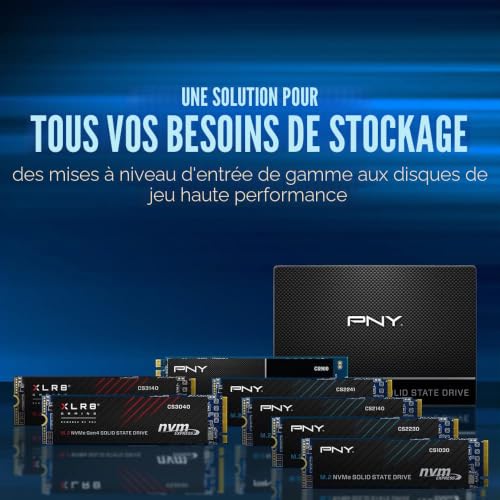 PNY M280CS2241 500 RB disque SSD 500 Go .2 PCI Express 4.0 NVMe 3D NAND Neuf - vue 10
