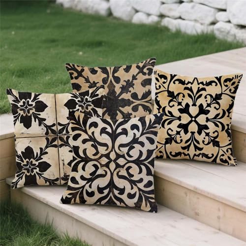 Coussin extérieur mouillé ? Solution avec la housse imperméable bohème 70x70 - 4