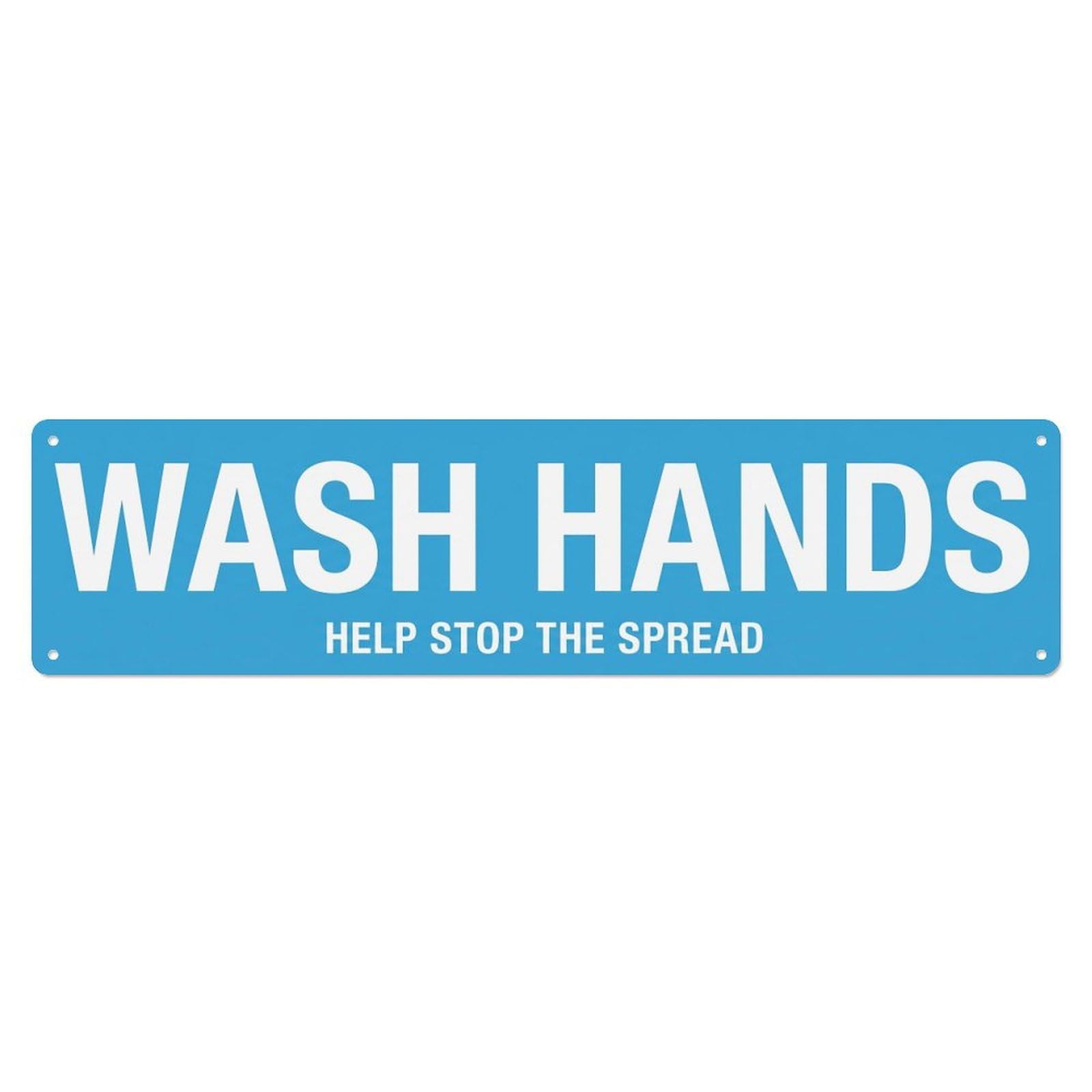 Wash Hands Cleanliness Required Metal Tin Sign
